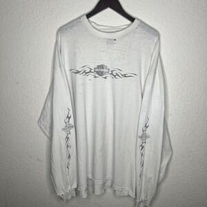 Vintage 1998 Harley Davidson Long Sleeve Shirt With Sleeve Hits